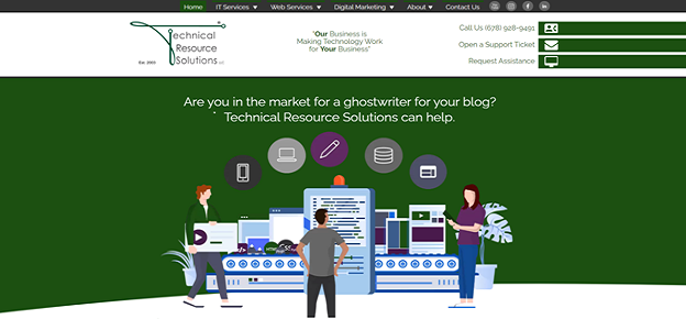 2021 Technical Resource Solutions website design